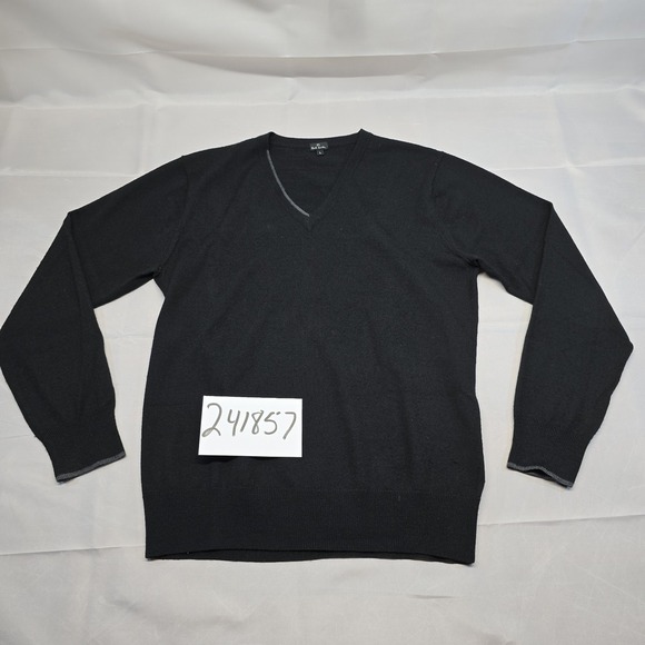 Paul‎ Smith V Neck Wool Sweater Men Size Large Black - Picture 7 of 7
